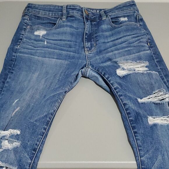 AMERICAN Eagle size 6 super stretch 30x30 high rise jeggings - Picture 5 of 8
